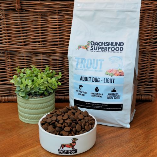 Dachshund Superfood Trout with Salmon Kibble - Light Recipe - Adult