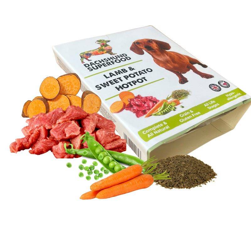 Dachshund Superfood Lamb and Sweet Potato Hotpot Wet Tray Dog Food - Image 2