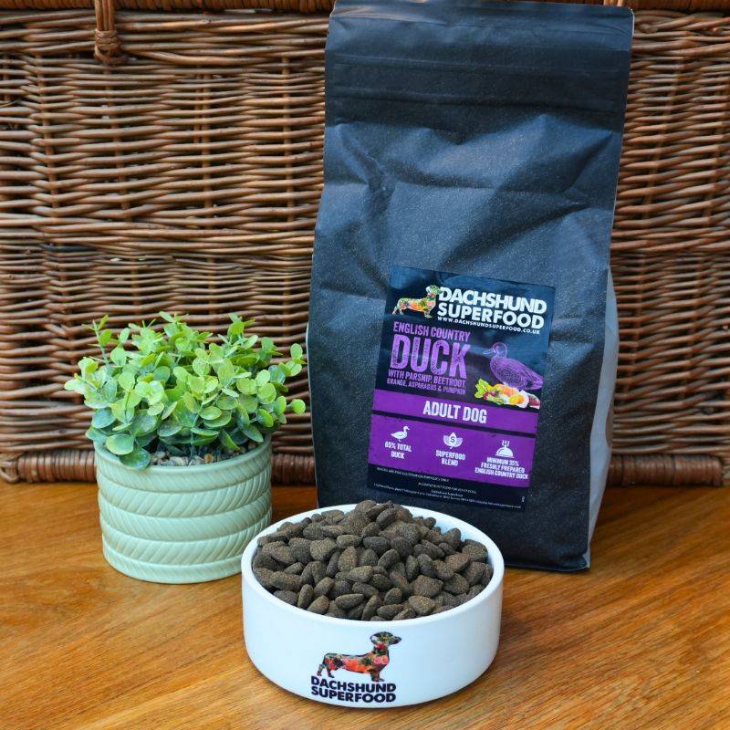 Dachshund Superfood English Country Duck Kibble - Adult - Allergy Rescue Recipe