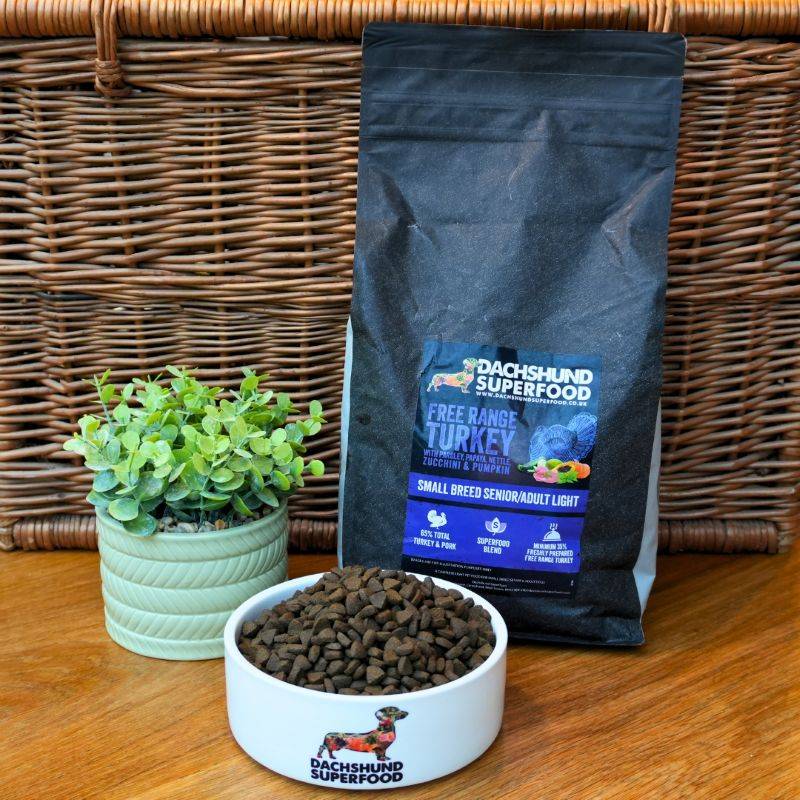 Dachshund Superfood Turkey Kibble - Light Recipe - Adult/Senior